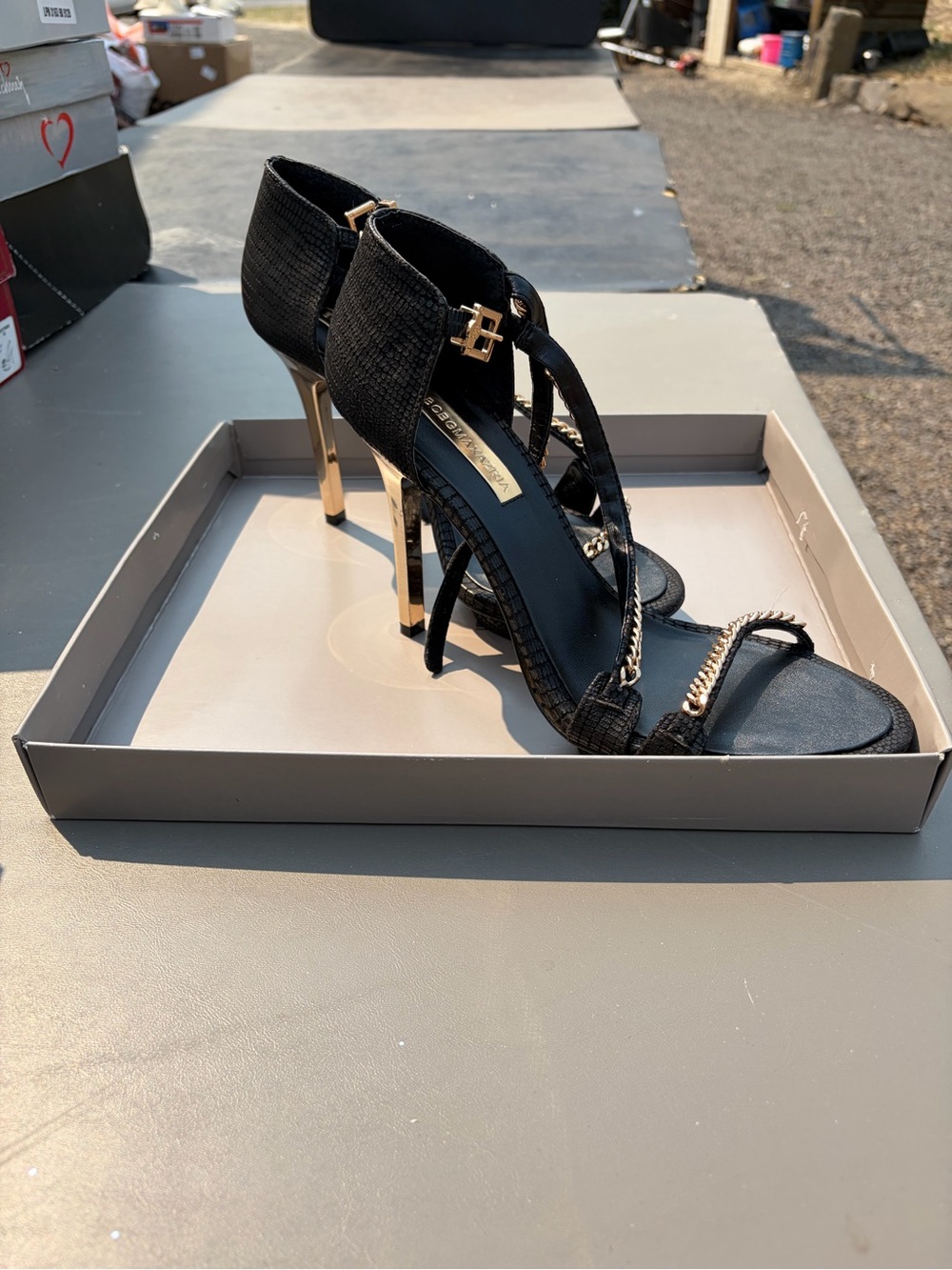 Black Matte Tejus Women's Heel - Picture 3 of 4